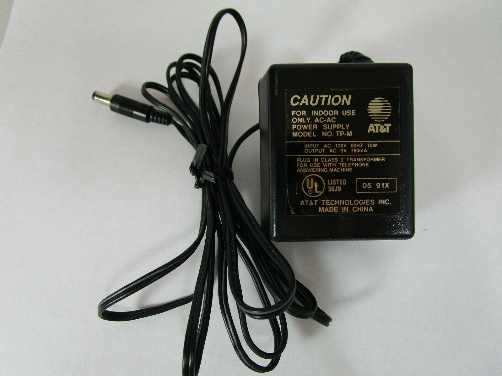 AT&T TP-M AC DC Power Supply Adapter Charger Output 9V AC 780a 2 Transformer Type: AC/DC Adapter MPN: TP-M Produc