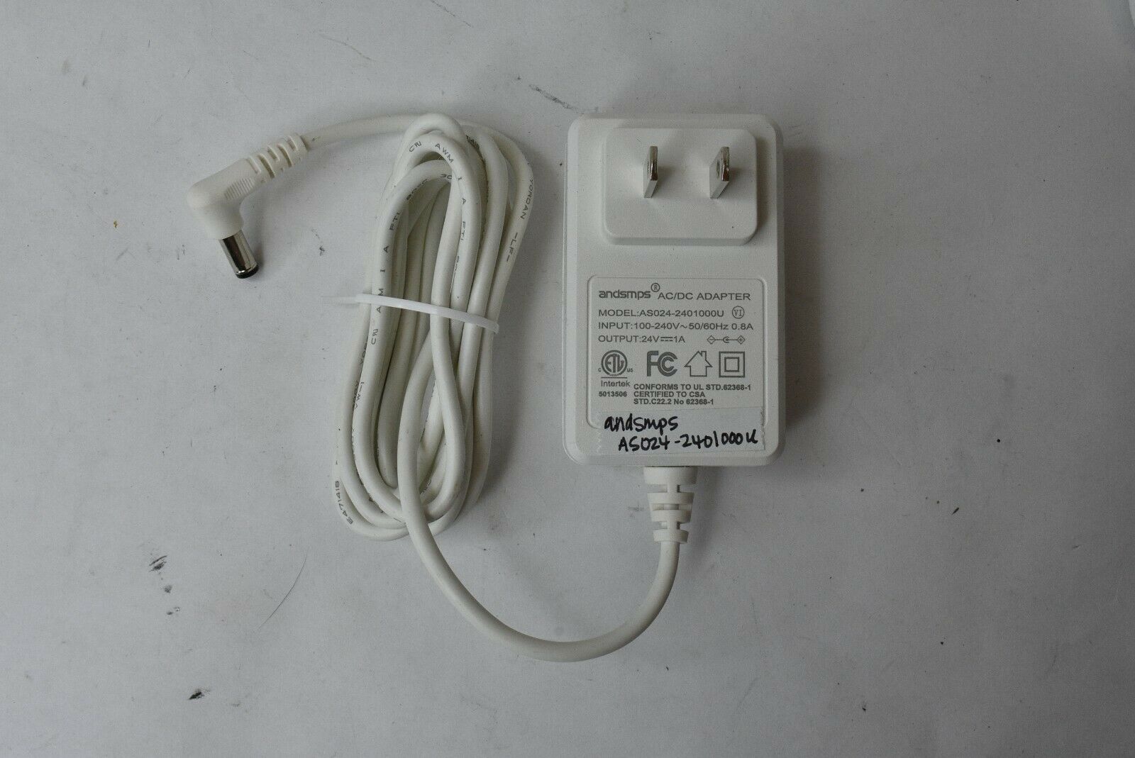 Andsmps AC/DC Adapter Power Supply Unit AS024-2401000U 24V 1A Type: AC/DC Adapter Output Voltage: 24 V Brand: And - Click Image to Close