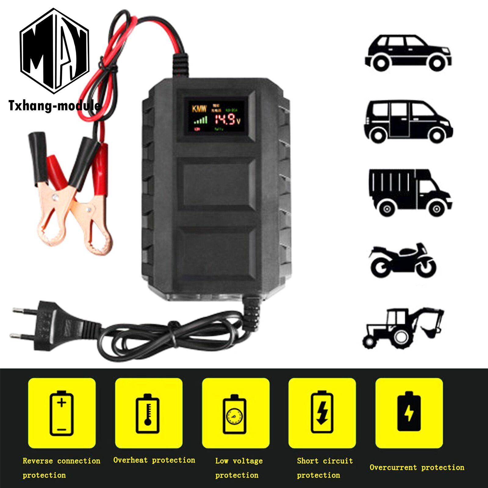 Car Battery Lead Acid Charger Automobile 12V 20A Intelligent LCD US Item specifics Condition: New Brand: Unbranded/