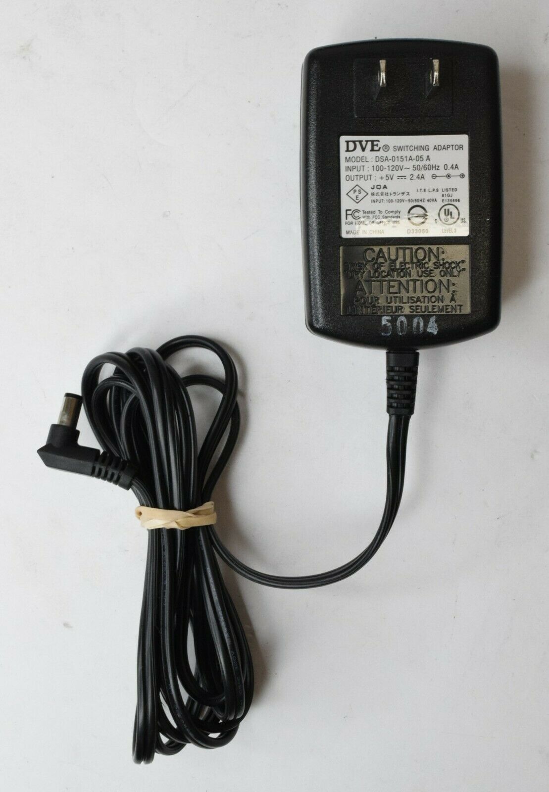 DVE Switching Power Supply Adapter Unit DSA-0151A-05 A 5V 2.4A Type: Adapter Output Voltage: 5 V Features: Powered Br