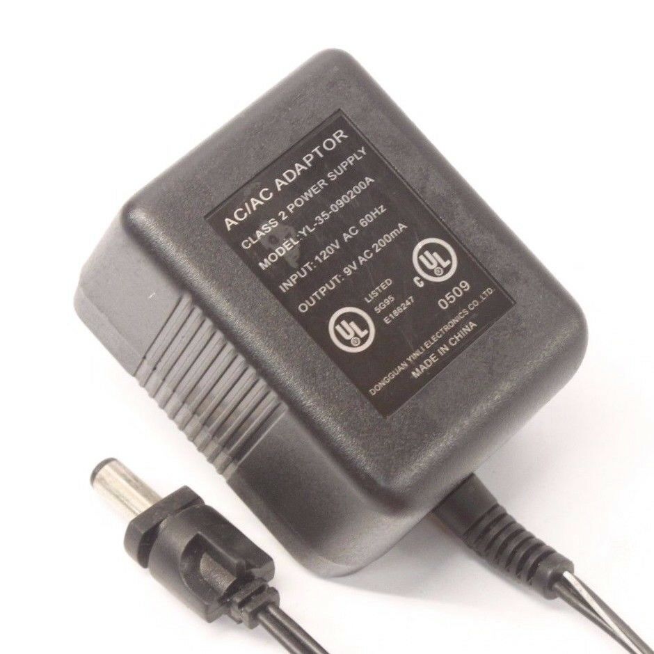 Dongguan Yinli YL-35-090200A AC DC Power Supply Adapter Charger Output 9V 200mA Brand: Unbranded/Generic Type: Adap