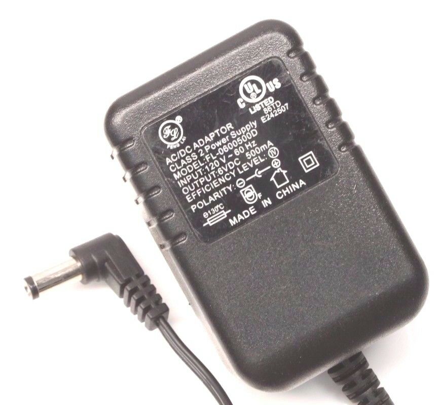 Feng Lai FL-0600500D AC Power Adapter Charger Output 6 Volt DC 0.5A Transformer Type: Transformer Brand: Feng Lai MPN - Click Image to Close