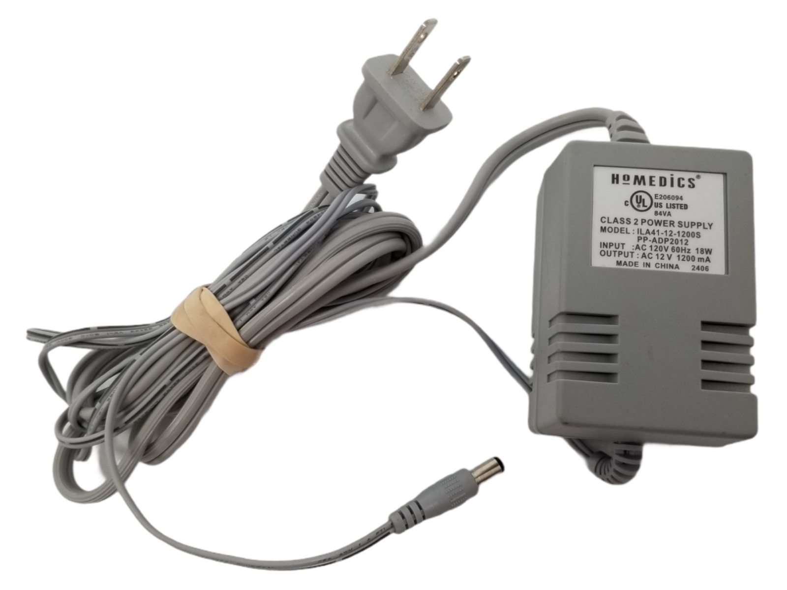Homedics ILA41-12-1200S Power Supply 12V 1200ma AC Adapter Massager PP-ADP2012 Type: Adapter Features: Powered Comp