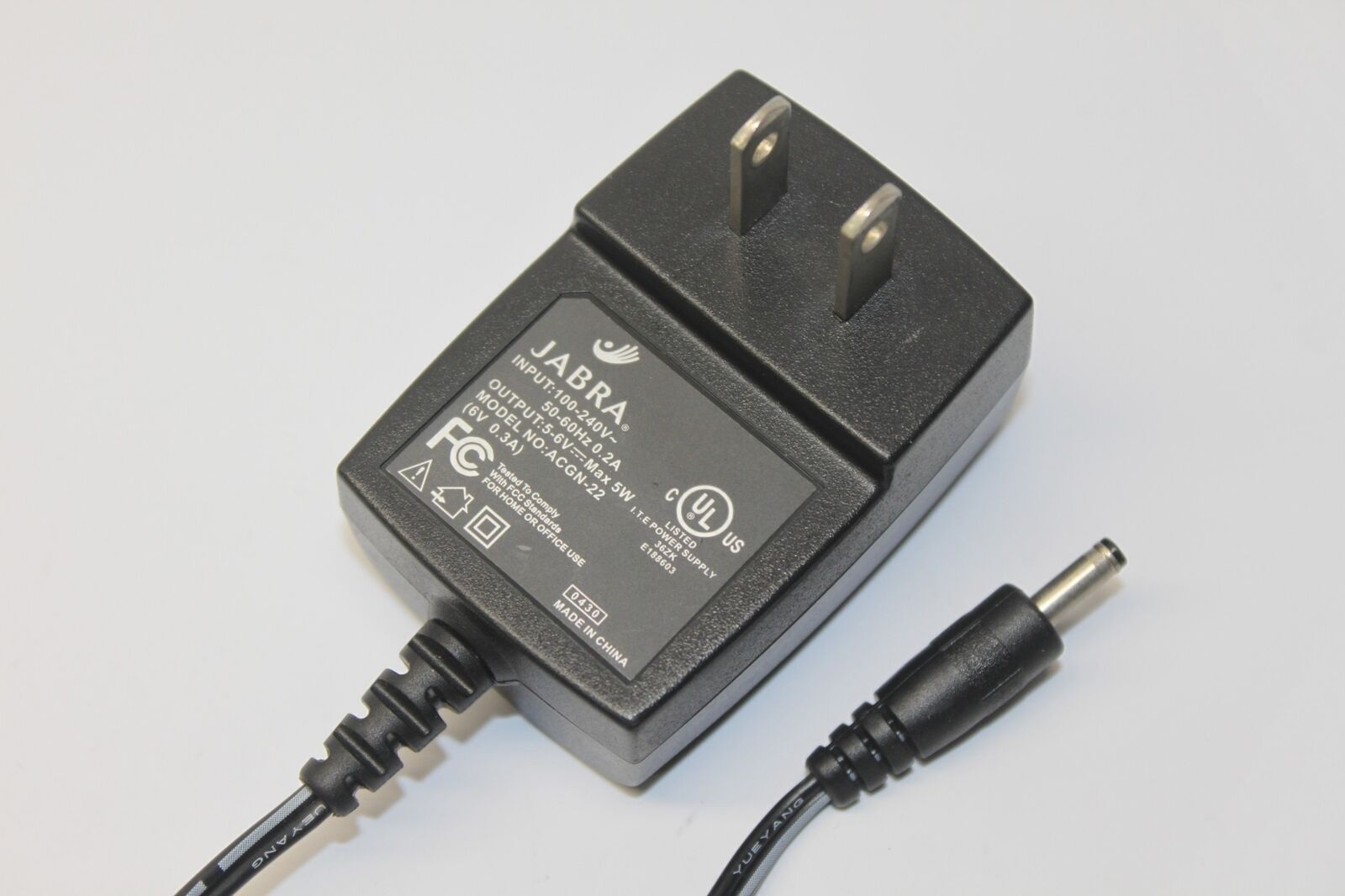 Genuine OEM Jabra ACGN-22 AC Adapter Power Supply Output 5-6V 5W Brand: Jabra Type: Adapter MPN: Does Not Apply M