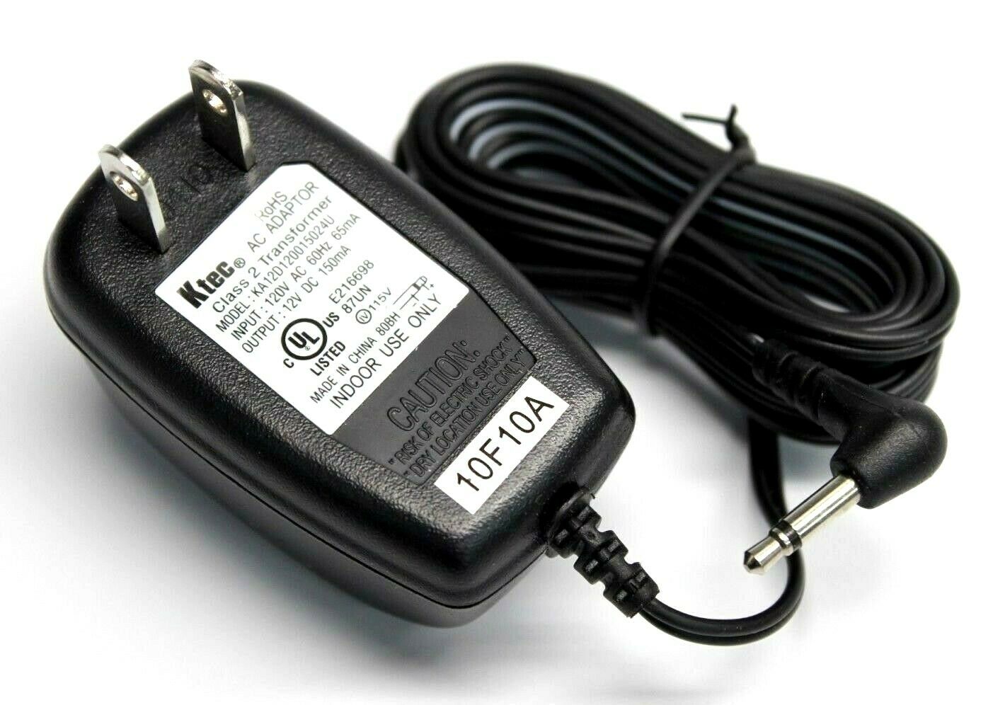 KA12D120015024U 12V DC 150mA 12 Volt AC Power Charger Adapter with 3.5mm Plug Brand: Ktec Power Supply Co Type: Plug - Click Image to Close