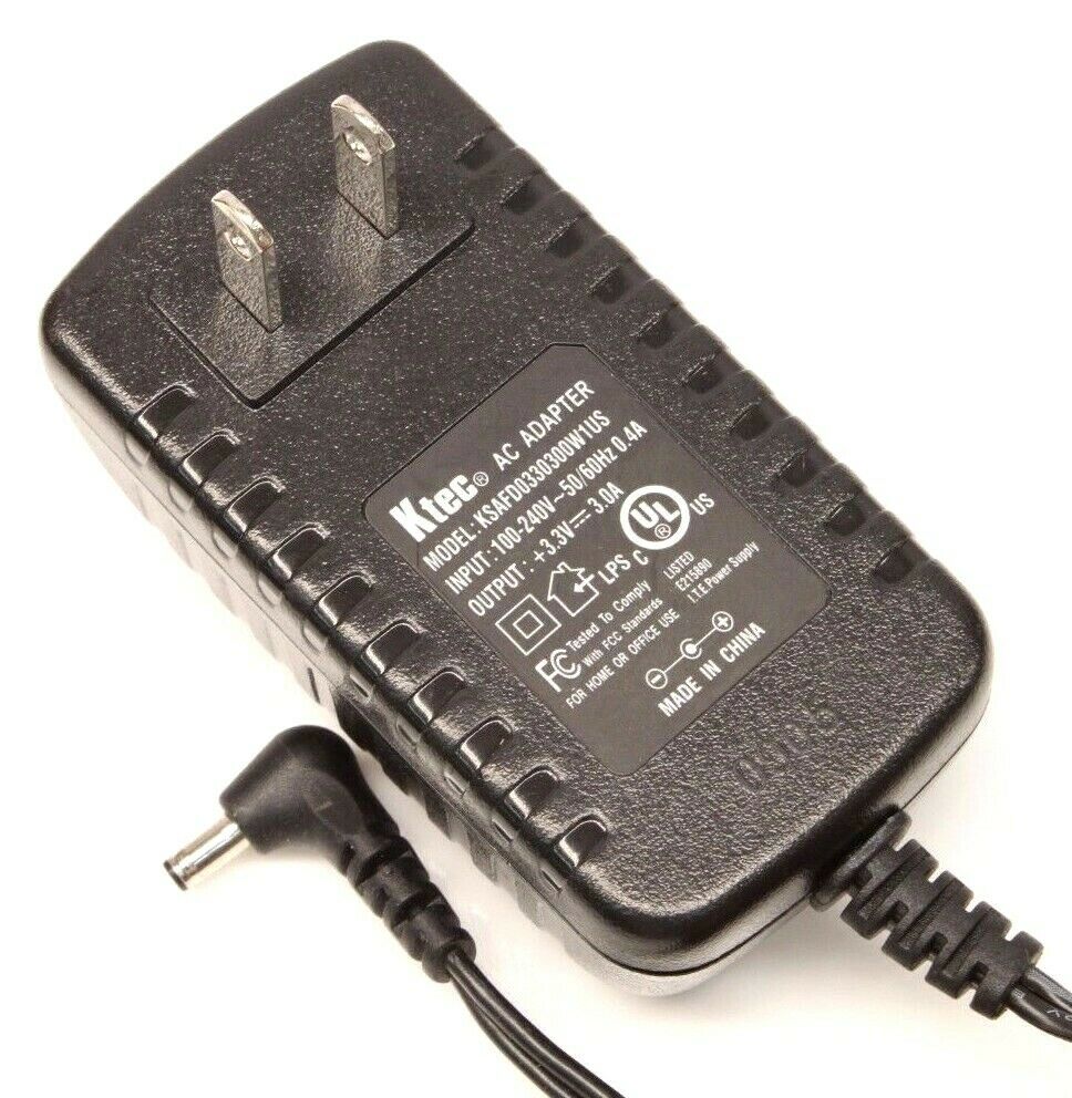 Ktec KSAFD0330300W1US 3.3V 3.0A AC Power Adapter Charger for WPE54AG 3.3 Volt 3A Brand: Ktec Type: Adapter MPN: - Click Image to Close