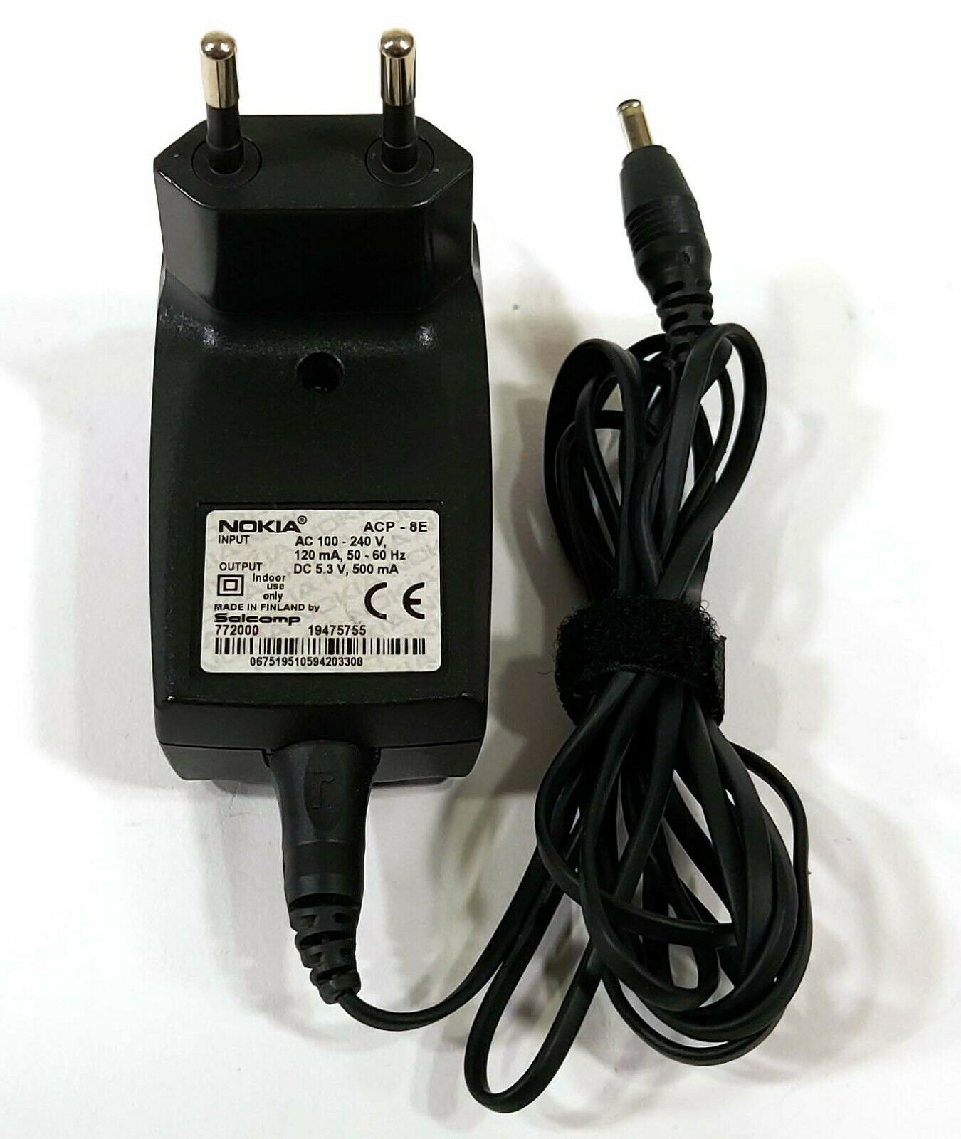 Nokia ACP-8E AC/DC Adapter 5.3V 500mA Original Power Supply Custom Bundle: No Unit Quantity: 1 MPN: ACP-8E Brand: