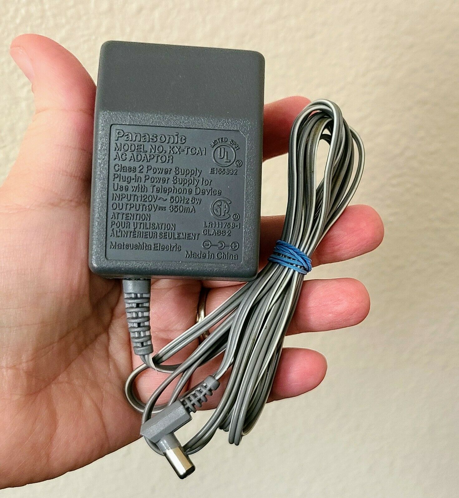 Panasonic KX-TCA1 Cordless Phone Wall Charger / AC Power Adapter / Original OEM Panasonic KX-TCA1 Cordless Phone Wall