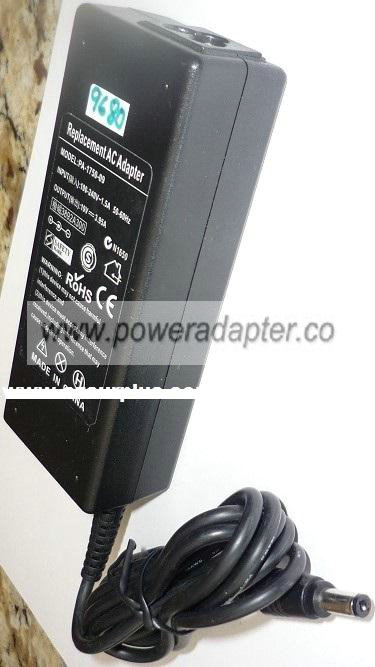 REPLACEMENT PA-1750-09 AC ADAPTER 19VDC 3.95A USED -(+) 2.5x5.5