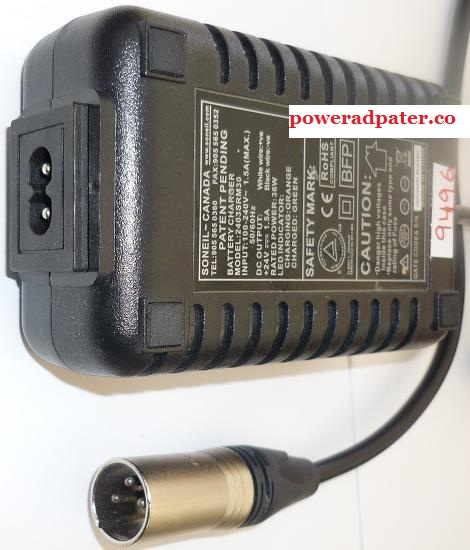 SONEIL 2403SRM30 AC ADAPTER +24VDC 1.5A USED 3PIN BATTERY CHARGE