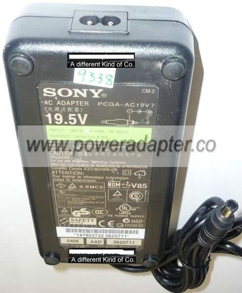 SONY ADP-120MB AC ADAPTER 19.5VDC 6.15A USED -(+) 1x4.5x6.3mm ROUND BARREL WITH PIN ITE POWER SUPPLY 100-240VAC~50/60Hz