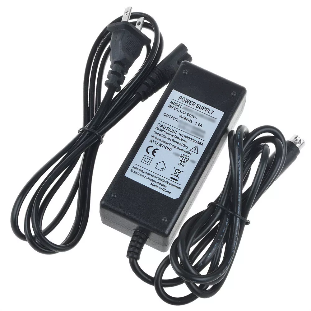 4-Pin AC Adapter for Posiflex POS JIVA EA10953A 12V DC Power Supply Cord Charger Overvoltage, Shortcircuit protection a