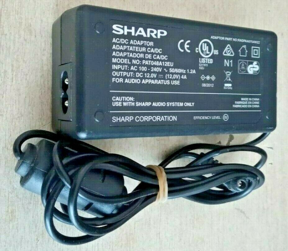 Sharp Mains Adaptor RADPAA075AWZZ PSU Power Supply 12v ~ 4A Country/Region of Manufacture: China Custom Bundle: No C
