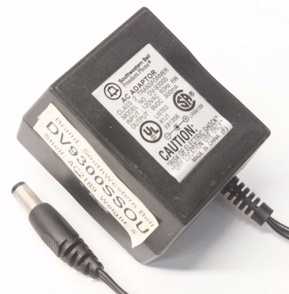 SouthWestern Bell DV-9300S AC DC Power Supply Adapter Charger Output 9V 300mA Brand: SOUTHWESTERN BELL Type: Adapter