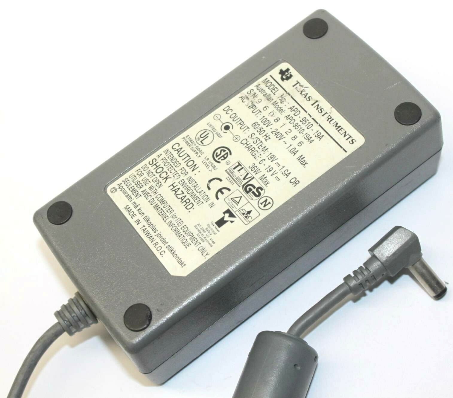 Texas Instruments APD-9510-19A AC Adapter Power Supply Output 6-19 Volts 1.9 Amp Model: APD-9510-19A MPN: Does Not Appl