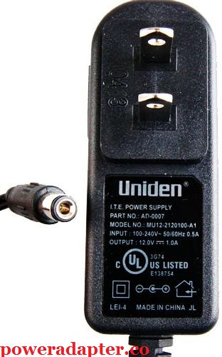 Uniden MU12-2120100-A1 AC ADAPTER 12VDC 1A ITE SWITCHING POWER