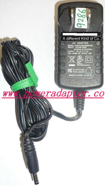 YHSAFC0502000W1US AC ADAPTER 5VDC 2A USED -( ) 1.5x4x9mm ROUND B - Click Image to Close