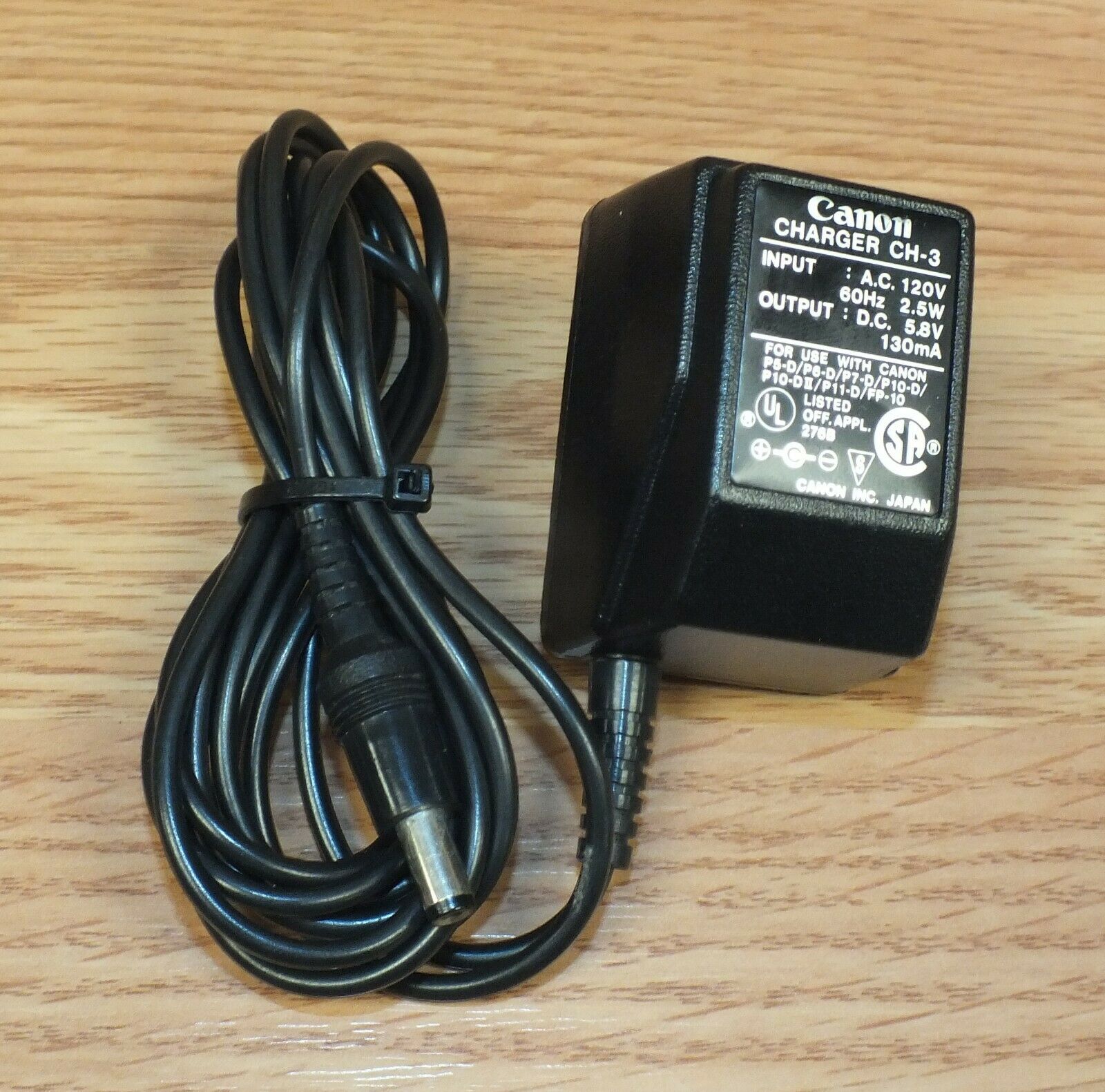 Genuine Canon (CH-3) 5.8v 130mA AC Power Supply / Charger Type: Adapter Output Voltage: 5.8 V Features: Powered Brand: