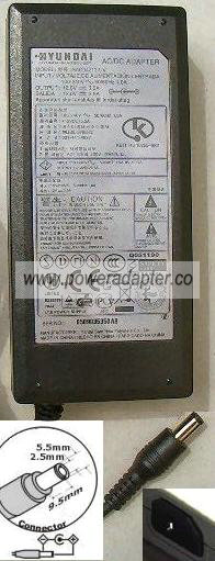 HYUNDAI SAD04212-UV AC Adapter 12VDC 3.5A Power Supply LCD - Click Image to Close