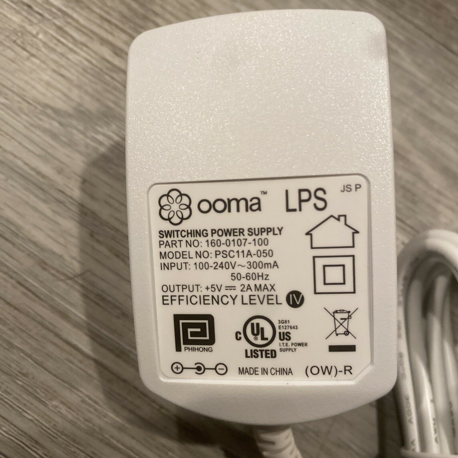 Genuine Original OEM ooma 160-0107-100 PSC11A-050 Power Supply AC Adapter 5V 2A Brand: ooma Type: Adapter Connection - Click Image to Close