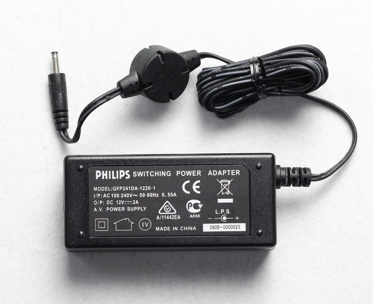 Switching Power Supply AC Adapter PHILIPS GFP241DA-1220-1 12V 2A Model: GFP241DA-1220-1 Type: AC to DC Multi-Tip MPN
