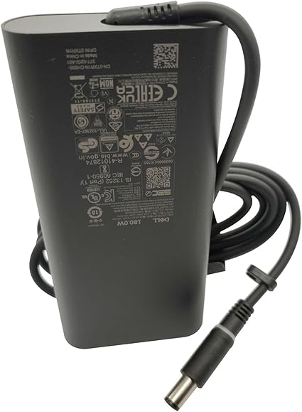 Dell GaN Laptop Charger 180W Watt Barrel 7.4mm tip AC Power Adapter - LA180PM210,HA180PM210,DA180PM210-10KFT,TXR1N,D6JHG