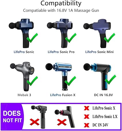 16.8V AC DC Power Supply Adapter Replacement for LifePro Sonic, Sonic Mini, Sonic Pro,Fusion X, Sonic Pro, Youdgee H1 Mi