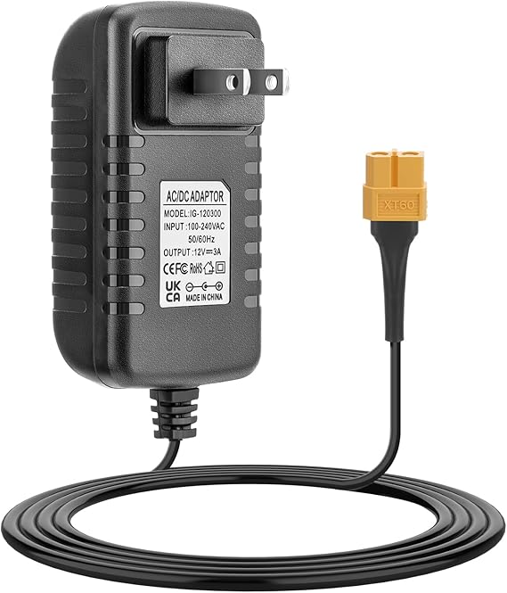 AC to DC Power Adapter 12V 3A XT60 Plug for RC LiPo Battery Charger Balance Charger Like UP-S6 Charger Connector Type X