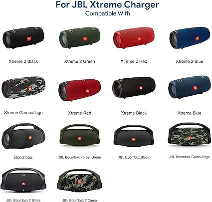 19V AC Adapter Charger for JBL Xtreme Xtreme 2 Xtreme Plus, JBL Boomboox Portable Wireless Bluetooth Speaker (Black Blue