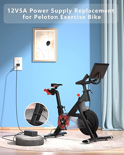 Compatible with Peloton Power Cord Replacement for Peloton Bike Power Cord Replacement Charger Cord 12V 4.17A Exercise B