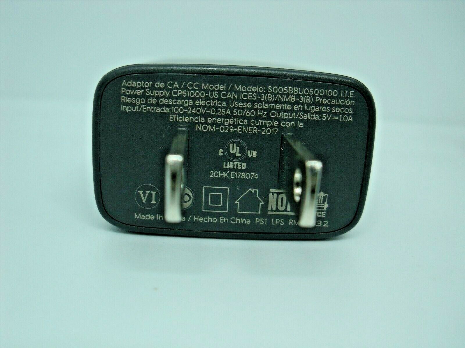 AC DC Power Adaptor For Chromecast S005BBU0500100/CP51000-US 5.0V 1.0A(No Cable) Custom Bundle: No Compatible Brand - Click Image to Close