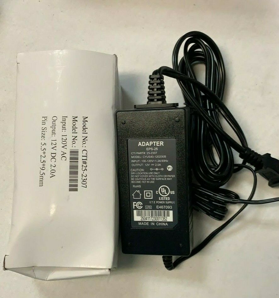 New. Adapter Comcast EPS-25 CTI# 25-2307 Model CYUS40-120200B Output: 12V 2A Type: Adapter Output Voltage: 12 V Bran - Click Image to Close