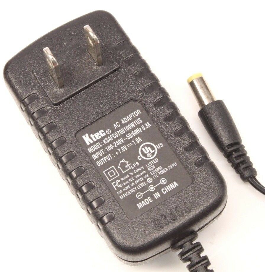 KTEC KSAFC0700100W1US AC DC Power Supply Adapter Charger Output 7.0V 1.0A Brand: KTEC Type: Adapter MPN: Does Not A