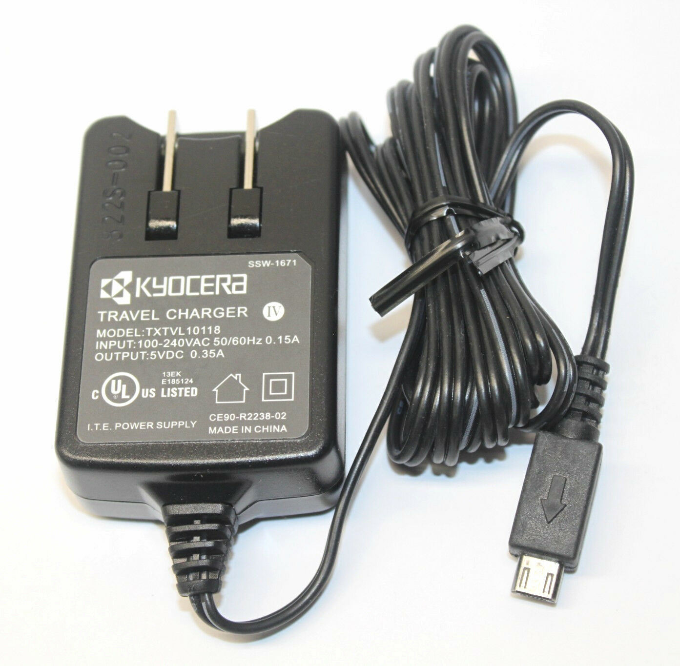 Kyocera TXTVL10118 ITE Power Supply Travel Charger AC Adapter Output DC 5V 0.35A Brand: Kyocera Type: Adapter MPN