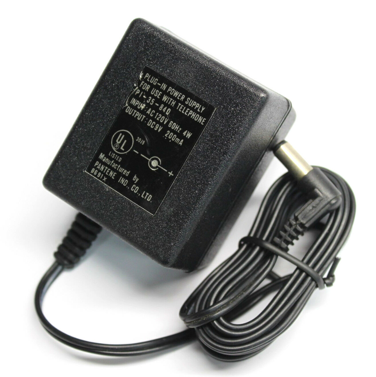 Pantene PI-35-84D Plug-In Power Supply AC Adapter Output DC 9V 200mA Brand: Pantene Type: Adapter MPN: Does Not