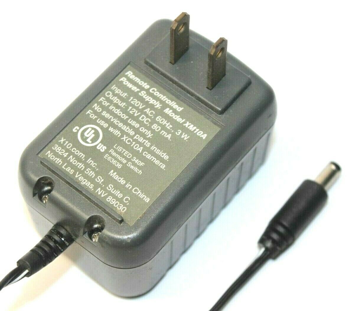 Remote Controlled Power Supply XM10A AC Adapter Output DC 12V 80mA for Camera Brand: Remote Controlled X10 Type: Ada - Click Image to Close