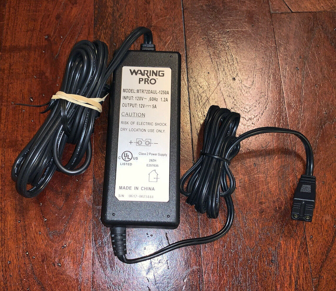Genuine OEM Waring Pro Power Adapter Supply MTR72DAUL-1250A Output 12V Brand: Pro-Power Type: AC/DC Adapter Connec