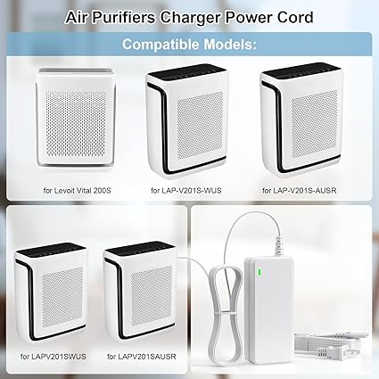 24V AC/DC Adapter Charger for Levoit Vital 200S LAP-V201S-WUS LAP-V201S-AUSR Smart True HEPA,for Levoit Air Purifier LAP