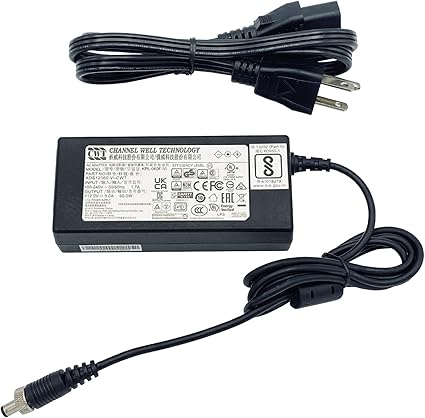 Genuine CWT 60W AC/DC 12V 5A w/Screw Lock Power Supply AC Adapter KPL-060F-VI 5.5x2.5 mm ADS12060-VI-CWT Connector Type