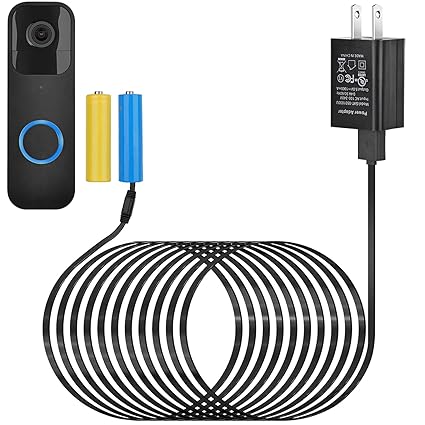 Power Adapter for Blink Video Doorbell (Replace Battery), Doorbell Transformer with 16.4ft/5m Weatherproof Cable Continu