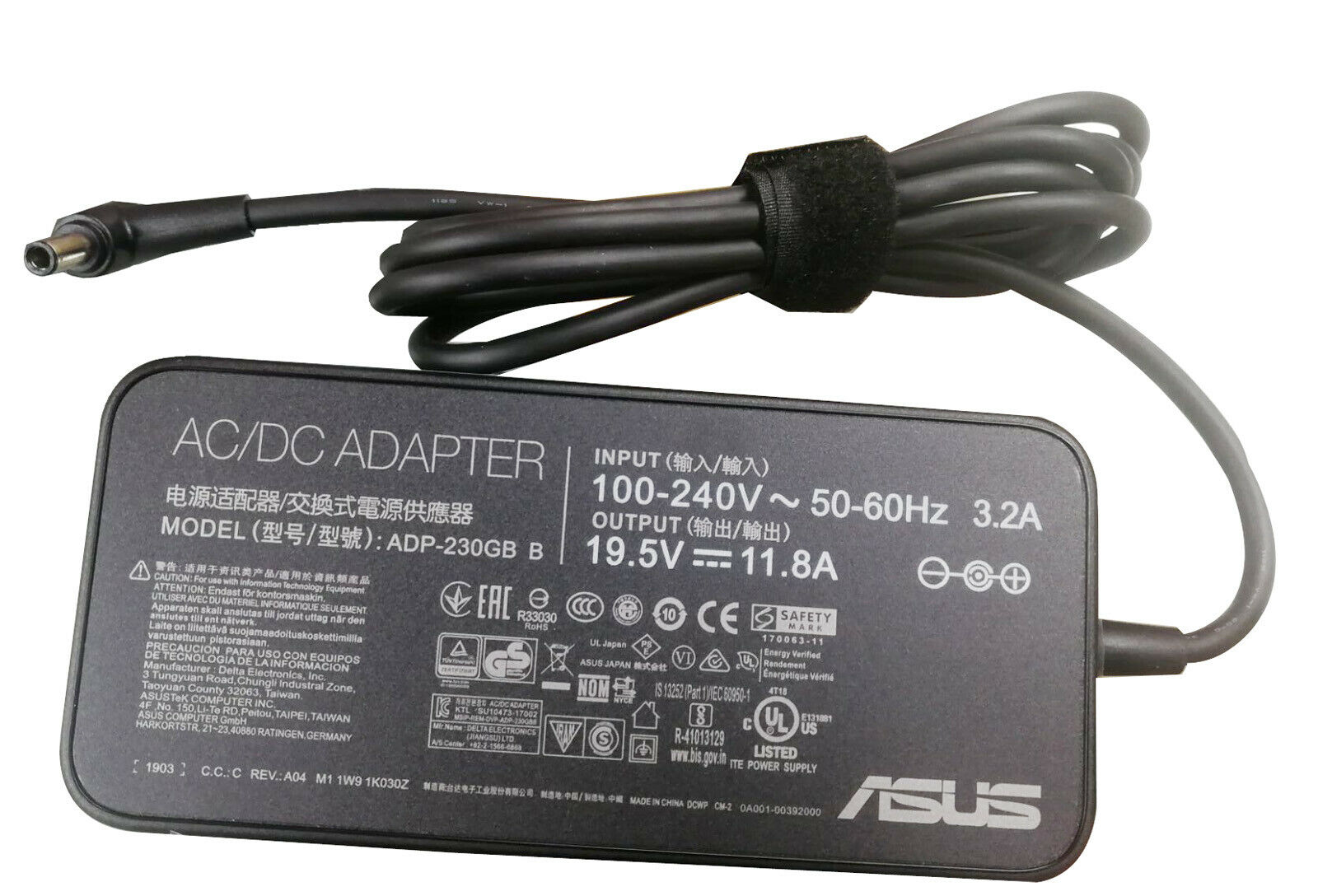 ASUS 11.8A 230W AC Adapter Charger For ROG Strix Scar 15 G532LWS Type: AC & DC Manufacturer Warranty: 6 months Compat