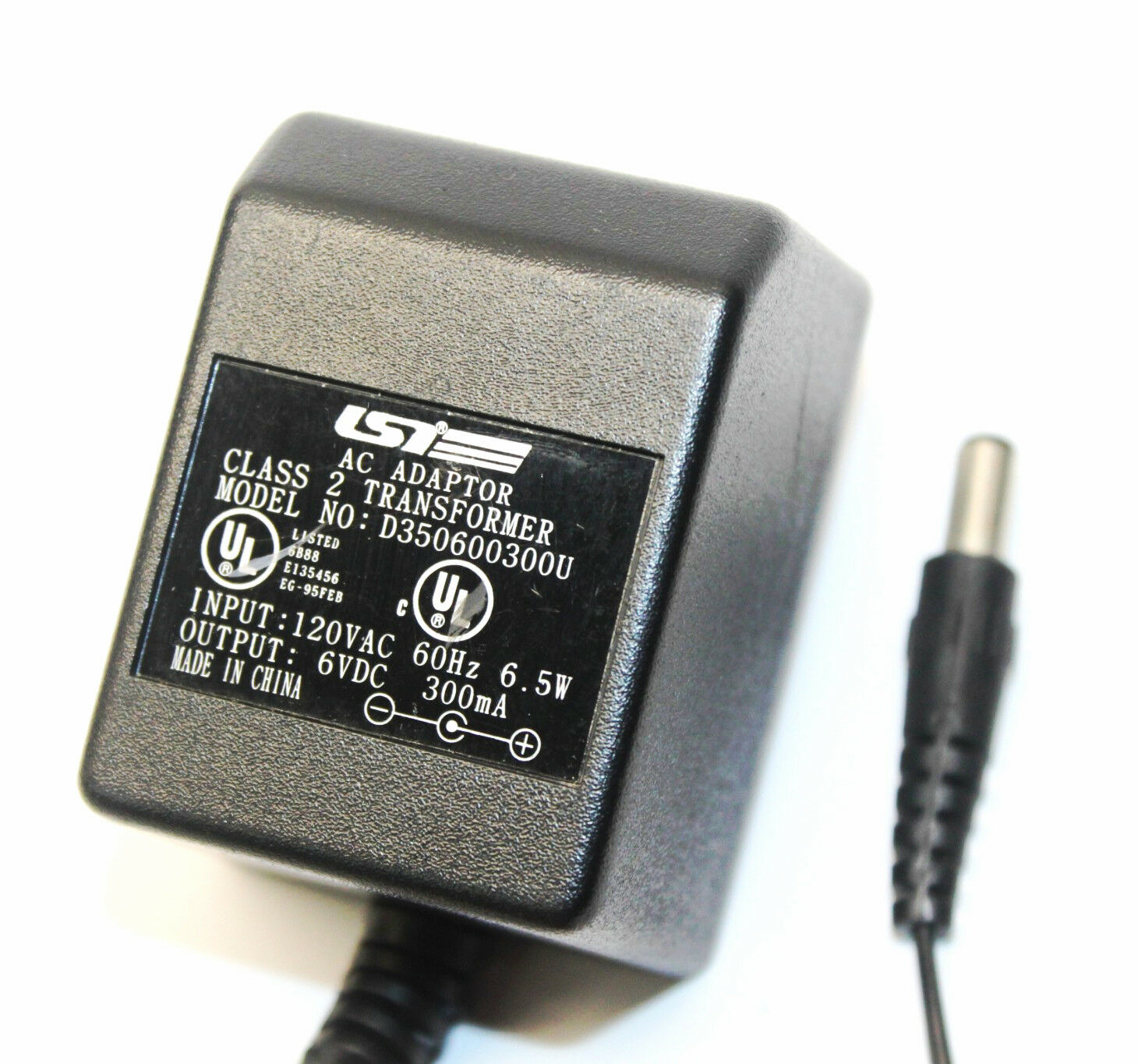 Genuine LSI D350600300U Class 2 Transformer AC Adapter Output DC 6V 300mA Brand: LSI Type: Adapter MPN: Does Not