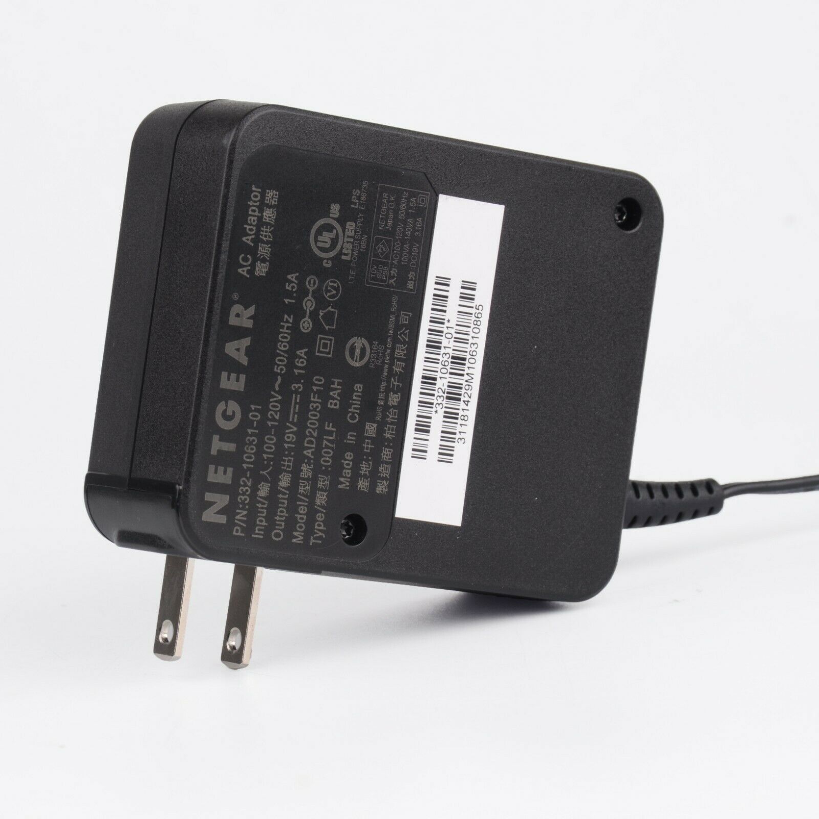 AC Adapter For NETGEAR Wifi Router R8500 R8000 X8 AC5300 R9000 19V 3.16A 120V Type: AC/DC Adapter Features: Powere