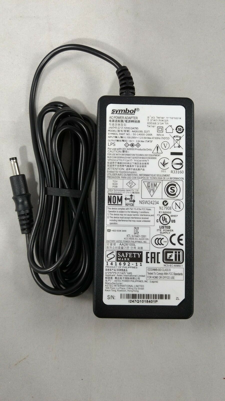 Symbol 50-1000-120 Power Supply adapter Details about   ZZ11 