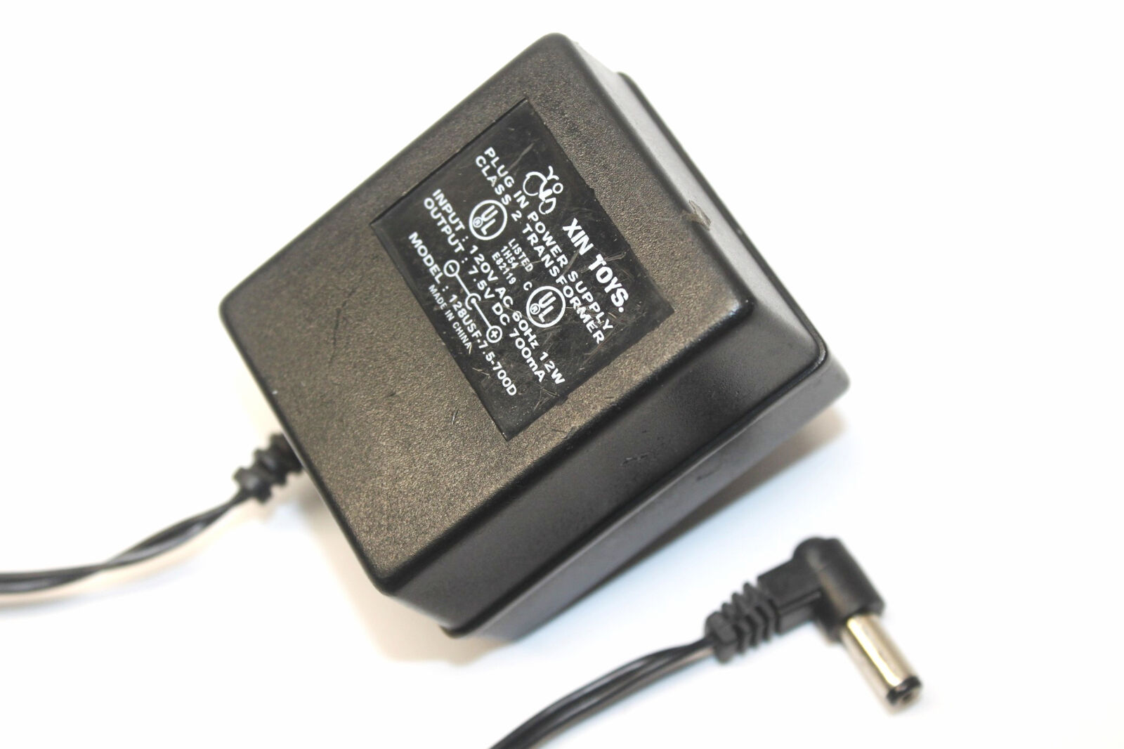 Xin Toys 128USF-7.5-700D Plug-In Class 2 Transformer AC Adapter DC 7.5V 700mA Brand: Xin Toys Type: Adapter MPN: - Click Image to Close