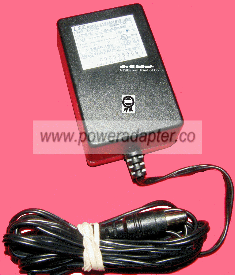 LI SHIN LSE9801B15 AC ADAPTER 15VDC 1.25A -(+) 2x5.5 18.75W Powe