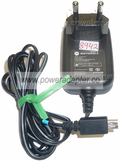 MOTOROLA SPN5351A AC ADAPTER 5VDC 550mA USED MINI USB EUROPE PLU - Click Image to Close