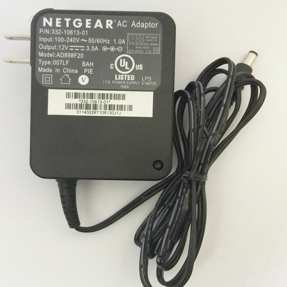Genuine NETGEAR Router AD898F20 AC Power Adapter Charger 12V 3.5A US Plug Brand: NETGEAR Type: AC to DC Multi-Tip Mo