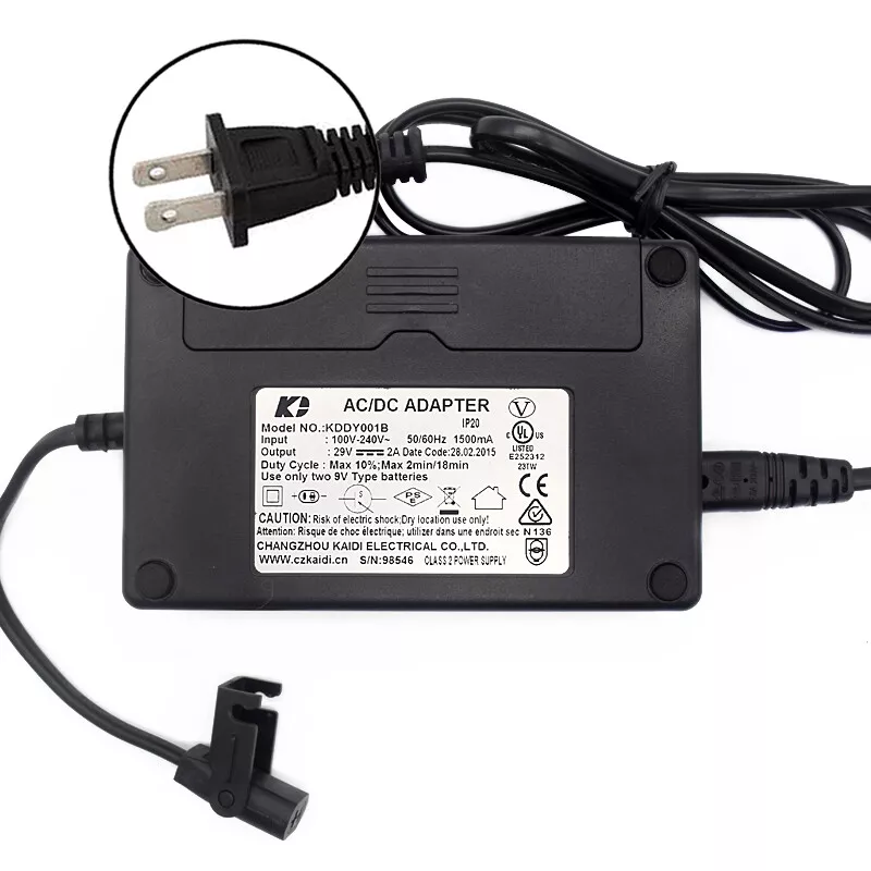 Genuine KD Kaidi KDDY001B Power Supply for P/N: KDDY001 KDDY008 29V 2A MPN K 1B Custom Bundle No Output Voltage 29 V No