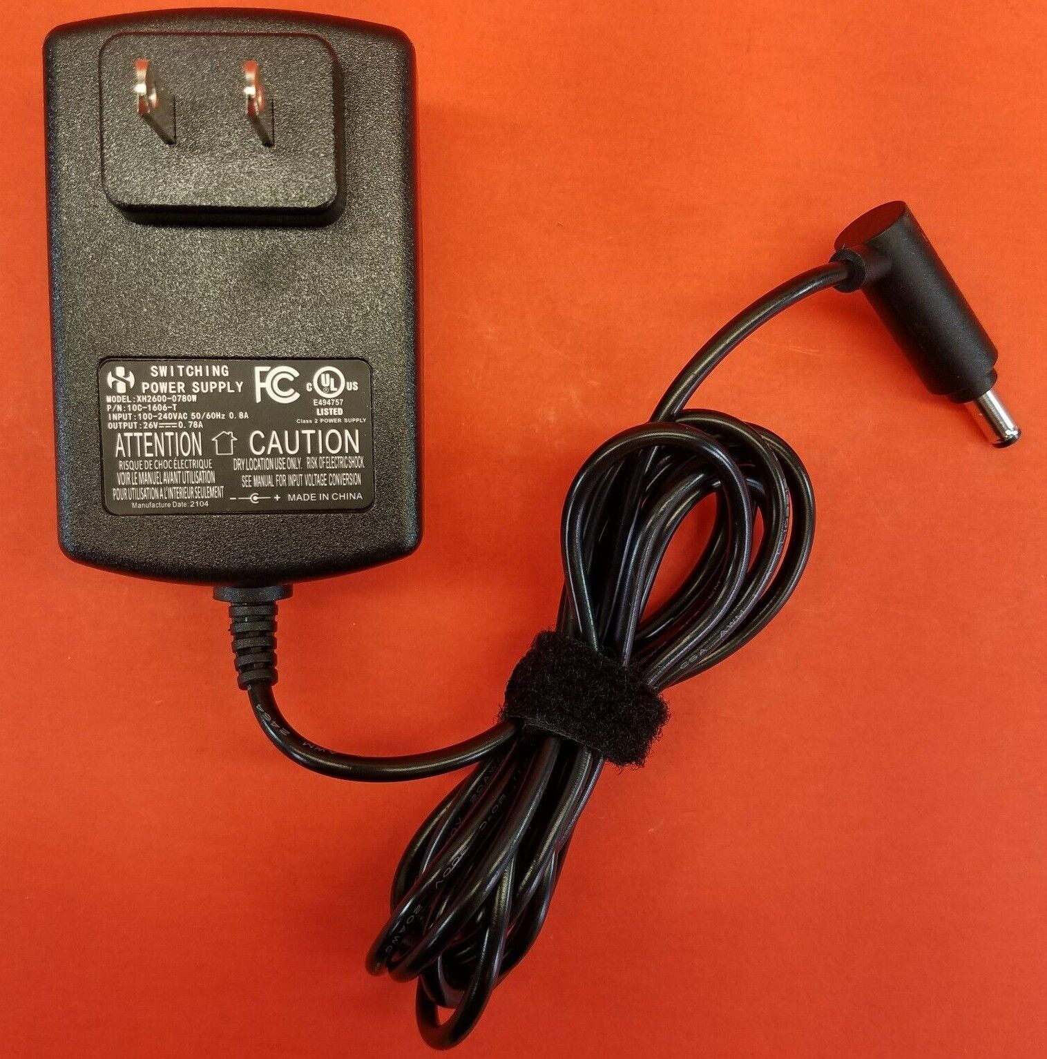 Switching Power Supply XH2600-0780W Adaptor 26V - .78A OEM AC/DC Adapter Charger Type: Switching Power Supply Feature